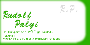 rudolf palyi business card